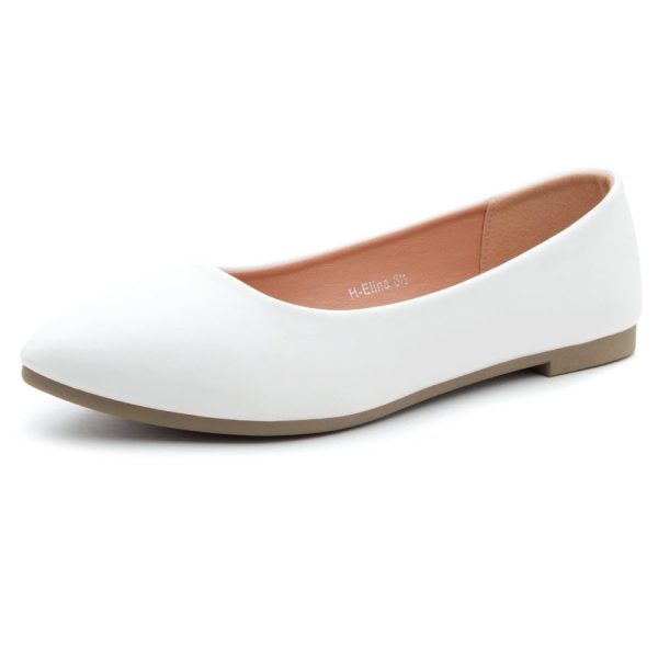 Elina Women's Flats, Pointed Toe Ballet Flat Shoes, Slip-On Dressy Flats, Comfortable Casual Ballerina Shoes for Daily Wear,