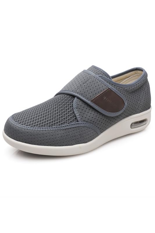 Diabetic Shoes for Men Wide Width Elderly Men's Diabetic Shoes Adjustable Closure Breathable Lightweight Non Slip Air Cushion