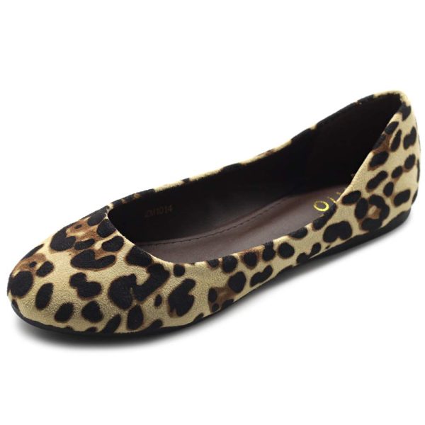 Womens Shoe Ballet Light Faux Suede Low Heels Flat