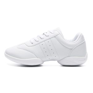 Cheer Shoes Girls White Dance Shoes Youth Cheerleading Sports Training Athletic Comfortable Shoes Flats Girl