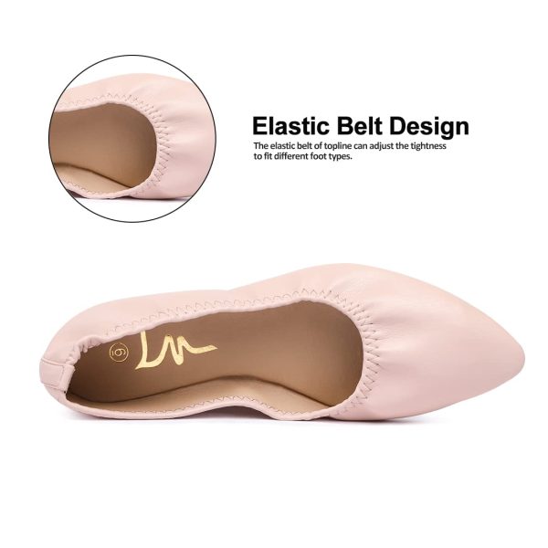 Women's Ballet Flat Slip On Flats - Classic Casual Dress Shoes, Foldable Portable Travel Ballet Walking Shoes