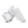 Girls Cheer Shoes White Youth Cheerleading Shoes Dance Athletic Training Breathable Dancing Lightweight Competition Comfortable