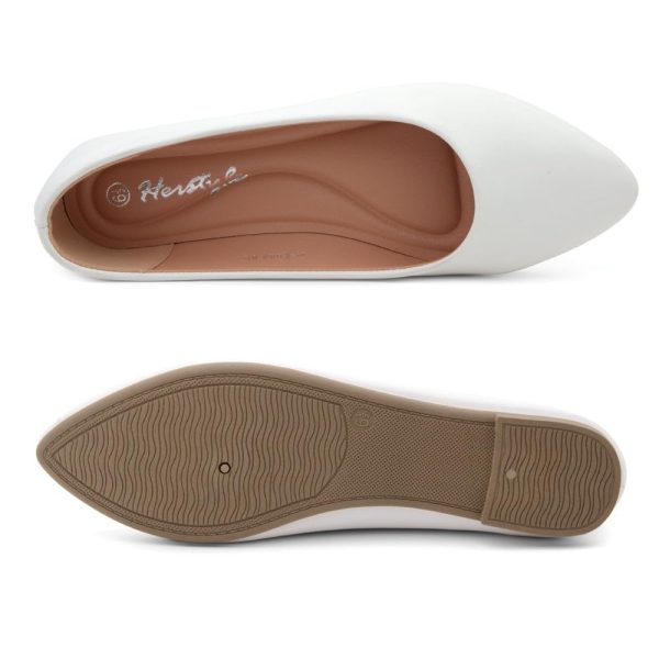 Elina Women's Flats, Pointed Toe Ballet Flat Shoes, Slip-On Dressy Flats, Comfortable Casual Ballerina Shoes for Daily Wear,