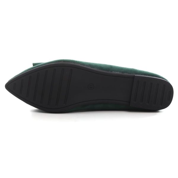 Womens Pointed Toe Ballet Flats Cute Bow-Knot Comfortable Loafers Formal Business Suede Slip On Dressy Walking Shoes