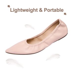 Women's Ballet Flat Slip On Flats - Classic Casual Dress Shoes, Foldable Portable Travel Ballet Walking Shoes
