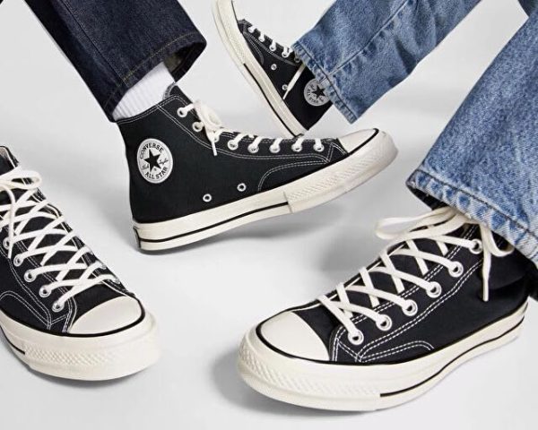 All Star '70s High Top Unisex Sneakers, Black, 12.5 US Women/10.5 US Men