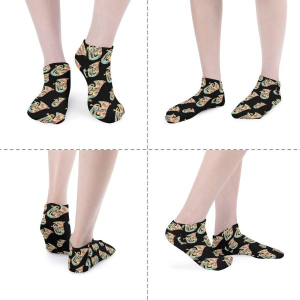 Tuba Instruments Music ArtTuba Instruments Music Art 5 Pairs Ankle Socks Low-Cut Non Slip Athletic Running Flat Sock for Men And
