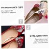 Rhinestone Shoe Charms Buckle 2pcs Clip on Shoe Embellishments Decorative Shoe Clips for Heels Flats Shoe Accessories