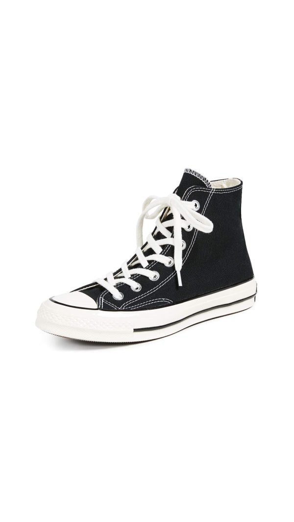 All Star '70s High Top Unisex Sneakers, Black, 12.5 US Women/10.5 US Men