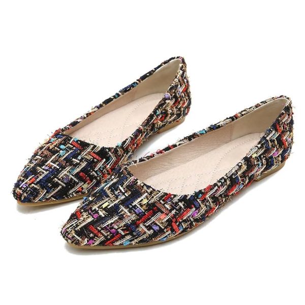 Women's Flats Fashion Pointed Toe Flats Comfortable Ballet Flats Solid Casual Slip On Flats