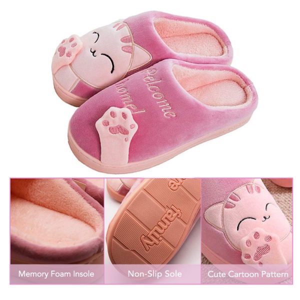 Women's & Men's Comfort Memory Foam Slippers Breathable Fuzzy Slip on Clog House Shoes w/Indoor Outdoor Anti-Skid Sole
