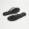 Flip Flops for Women Footwear - Memory Foam Flats Sandals for Women 2025 - Vegan Leather Lightweight Sandals Summer Beach