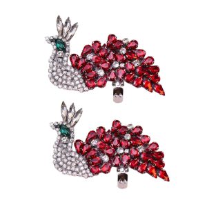 Rhinestone Shoe Charms Buckle 2pcs Clip on Shoe Embellishments Decorative Shoe Clips for Heels Flats Shoe Accessories