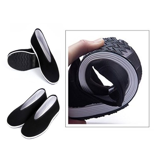 Chinese Traditional Old Beijing Shoes Unisex Martial Art Kung Fu Tai Chi Rubber Sole Shoes