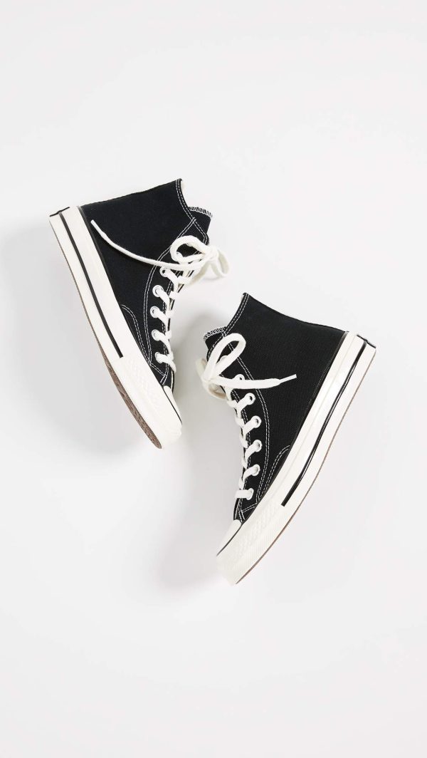 All Star '70s High Top Unisex Sneakers, Black, 12.5 US Women/10.5 US Men