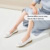 Women's Flats Shoes Comfortable Black PU Leather Ballet Flats for Women Casual Round Toe Dress Shoes Slip on Shoes Lightweight