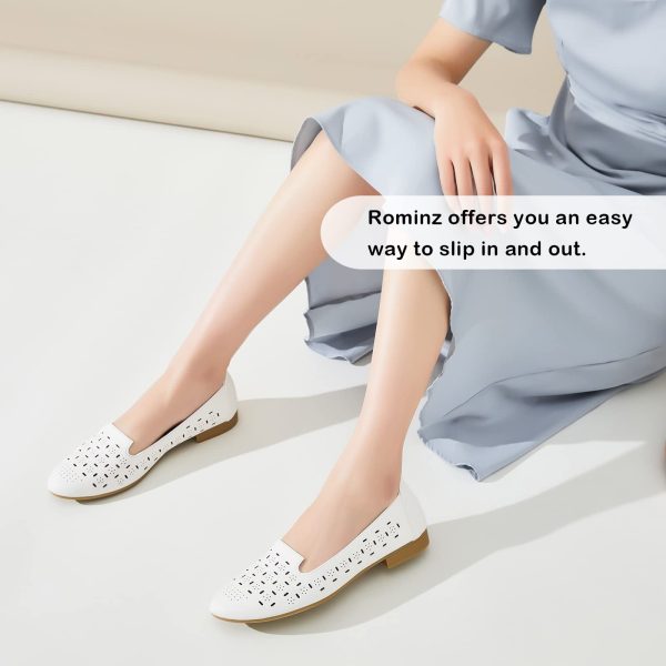 Women's Flats Shoes Comfortable Black PU Leather Ballet Flats for Women Casual Round Toe Dress Shoes Slip on Shoes Lightweight