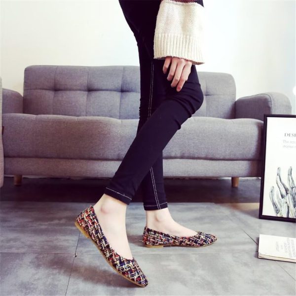 Women's Flats Fashion Pointed Toe Flats Comfortable Ballet Flats Solid Casual Slip On Flats
