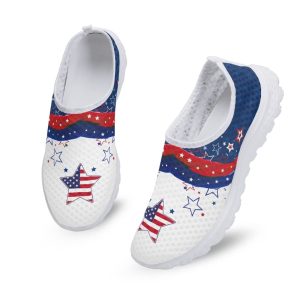 American Flag Shoes for Men Women Road Running Shoes Womens Mens Comfortable Walking Tennis Sneakers Athletic Shoes