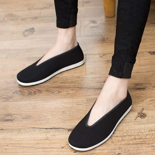 Chinese Traditional Old Beijing Shoes Unisex Martial Art Kung Fu Tai Chi Rubber Sole Shoes