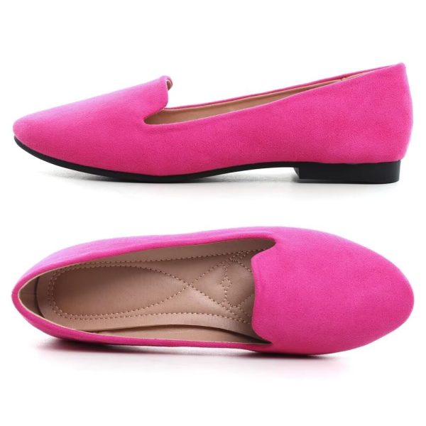 Women's Flats Classic Candy Colored Cute Slip On Ballet Shoes Soft Solid Dress Flat Shoes