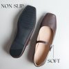 Women Mary Jane Shoes,Slip On Ankle Strap Dress Flat Shoes
