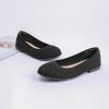 Women's Ballet Flats - Comfortable Round Toe Knit Slip-On Shoes, Casual Office Dress Flats for Work