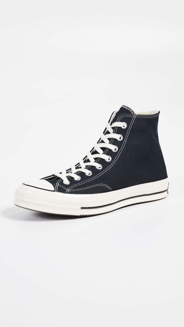 All Star '70s High Top Unisex Sneakers, Black, 12.5 US Women/10.5 US Men