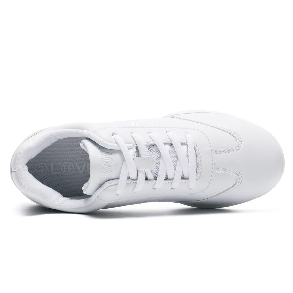 Cheer Shoes Girls White Dance Shoes Youth Cheerleading Sports Training Athletic Comfortable Shoes Flats Girl