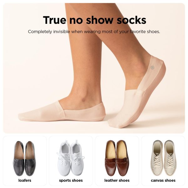 No Show Socks 3 Pairs for Women and Men, Non Slip, Low Cut Liner, Invisible, Loafer, Sneaker, Flats, Boat Socks