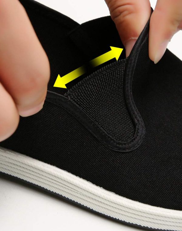 Kung Fu Tai Chi Martial Arts Shoes Rubber Sole Unisex Canvas Anti-Slip Fashion Qigong Trainerss Black