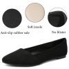 Women's Wide Width Flat Shoes, Classic Dressy Pointed Suede Cozy Slip on Soft Ballet Flats.