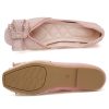 Women's Square Head Flat Shoes Fashion Glittering Rhinestone Bride Wedding Dress Shoes Comfortable Non Slip Slip on Walking