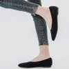 Women's Wide Width Flats Shoes, Comfortable Breathable Soft Ladies Slip on Knitted Ballet Shoes.