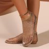 Ultra Comfortable Shiny Gem Mesh Flats, Ballet Flats for Women Sandals Women Dressy Summer Flat Shoes Slip On Sandals
