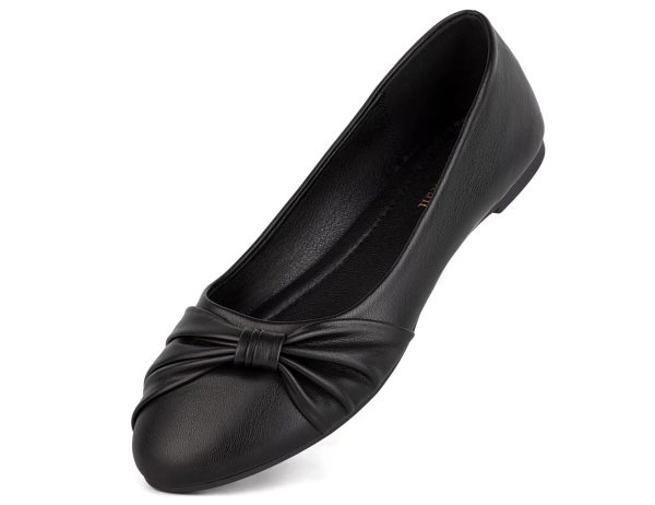 Women's Flats Shoes Faux Suede Round Toe Ballet Dressy Flats Comfortable Slip On Walking Shoes