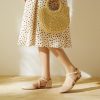 Women's Flats Ankle Strap Ballet Flats Dressy Comfortable Women Shoes Criss-Cross Pointed Closed Toe Flats for Women Adjustable