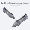 Women's Flats Comfortable Pointed Rhinestone Ballet Flats Soft Memory Foam Insole for Women Sparkle Elegant Dress Shoes