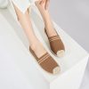 Womens Espadrilles Breathable Flats Shoes Mesh Slip on Loafers Soft White Flats