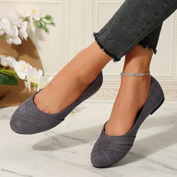 Women's Ballet Flats Shoes, Round Toe Comfort Light Weight Slip-On Dress Shoes