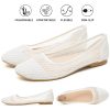 Women's Flats Shoes Ballet Flats Womens Knit Mesh Washable Dress Shoes Comfortable Slip on Loafers for Women Breathable Business