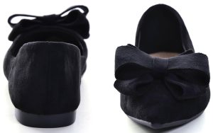 Bowknot Ballet Flats Womens Pointy Toe Casual Flat Shoes Suede Dress Shoes Wear to Work Slip On Moccasins