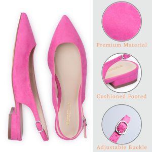 Women Slingback Flat Pointed Toe Shoes for Dressy,Casual,Work,Wedding
