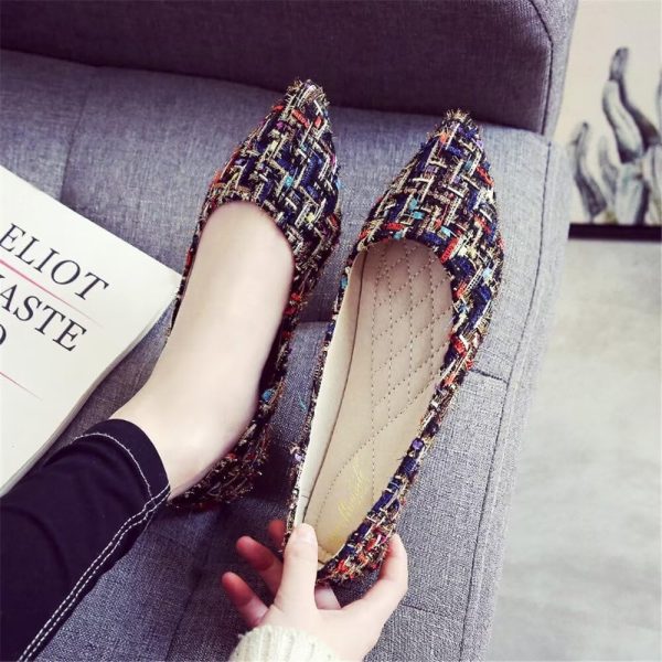 Women's Flats Fashion Pointed Toe Flats Comfortable Ballet Flats Solid Casual Slip On Flats