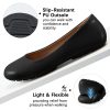 Flats for Women Ballets Shoes: Black 8 Dress Slip Comfortable Work Flats - Casual Ladies Wedding Walking Flat