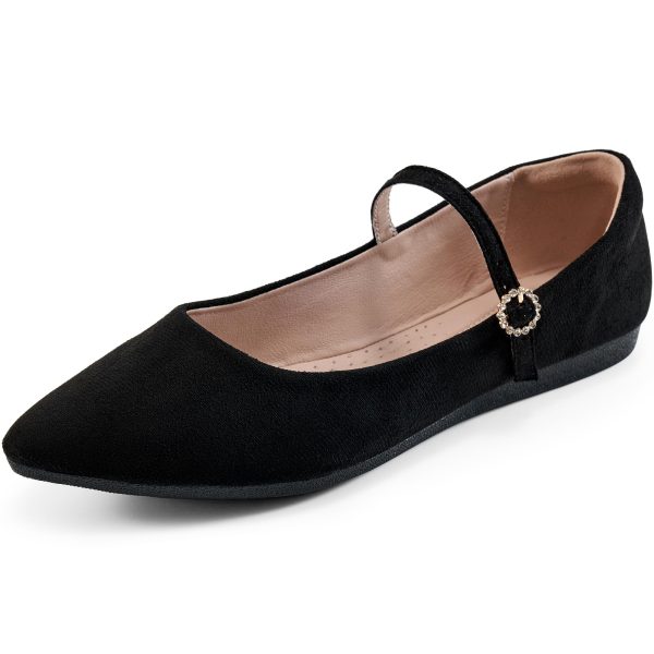 Ballet Flats Shoes for Women: Black 8 Dressy Comfortable Wedding Flat - Ladies Dress Casual Walking Shoe