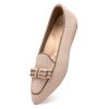 Women's Loafer Flats Casual Knit Fabric Lightweight Dressy Shoes Washable Elegant Pointed-Toe lace-up Bow Shoes Comfortable