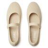 Mary Jane Shoes Women Round Toe Knit Ballet Flats Shoes for Women Comfortable Dressy Washable Adjustable Strap for Work Office