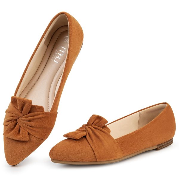 Women's Flats Dressy Pointed Toe Comfortable Bowknot Ballet Flats Shoes