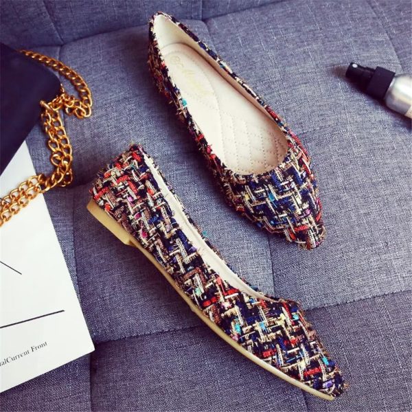 Women's Flats Fashion Pointed Toe Flats Comfortable Ballet Flats Solid Casual Slip On Flats